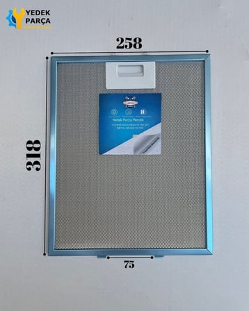 Ariston: HBT9IXAQ | 258x318 mm | Aspiratör & Davlumbaz Tel Yağ Filtresi | Model: 481248058332 - C00268543 | 25,8x31,86 cm