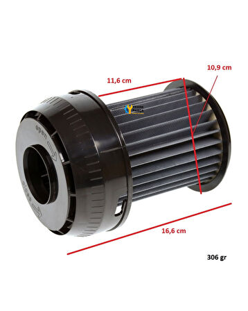 Bosch Uyumlu BGS6225GB Elektrikli Süpürge Filtresi Silindirik Filtre