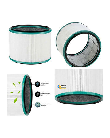 Dyson Uyumlu DP01 Hava Temizleyici Silindirik Hepa Filtre