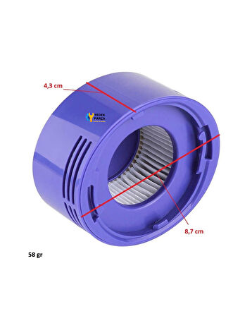 Dyson Uyumlu V8 Dik Süpürge Hepa Filtresi