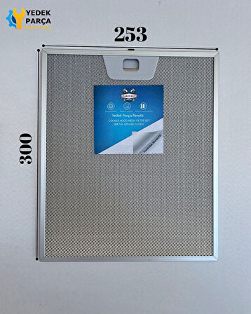 Electrolux: EFC6540X | 253x300 mm Aspiratör & Davlumbaz Tel Yağ Filtresi | Model: 00431222 - 50248271004 - 9189387004 | 25x30 cm