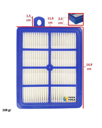 Electrolux Uyumlu UltraCaptic Zucanimatr Elektrikli Süpürge Filtresi %100 İthal Gerçek Hepa Filtre