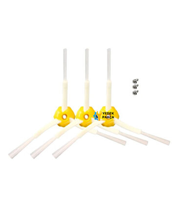 iRobot Uyumlu Roombaa 700 Serisi Süpürge Yan Fırça 3'lü Paket