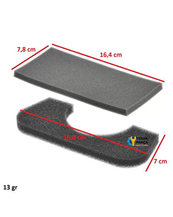 Bosch Uyumlu BSD3081/09 Elektrikli Süpürge Sünger Filtre Seti