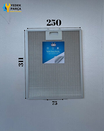 Bosch: DKE745L | 250x310 mm | Aspiratör & Davlumbaz Tel Yağ Filtresi | Model: 00353110 | 25x31,1 cm