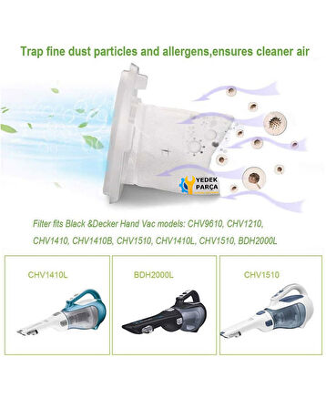 Black & Decker Uyumlu DV 1010 ECL Elektrikli Süpürge Toz Filtresi