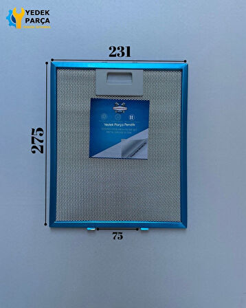 AEG: 8190DW | 231x276 mm Aspiratör & Davlumbaz Tel Yağ Filtresi | Model: 4055101671 | 23,1x27,6 cm