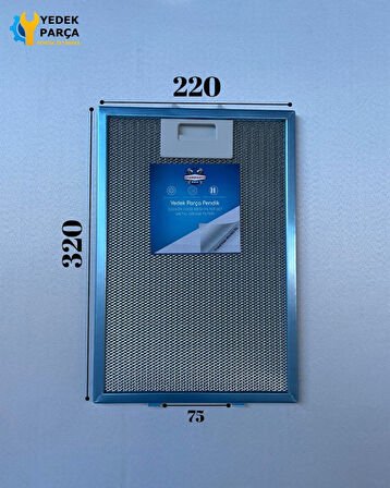 Bosch: DKE765A | 220x320 mm | Aspiratör & Davlumbaz Tel Yağ Filtresi | Model: 00362380 | 22x32 cm