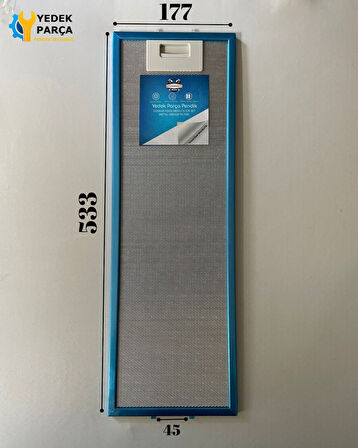 Ignis: HOOB00S | 177x533 mm Aspiratör & Davlumbaz Tel Yağ Filtresi | Model: 481248058305 - C00345800 | 17,7x53,3 cm