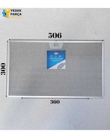 506x300 mm | Aspiratör & Davlumbaz Tel Yağ Filtresi | Model: 00744829 - 133.0184.490 - 4055135349 | 50,6x30 cm