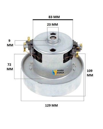 Beko Uyumlu BKS 1240 Süpürge Motoru 1200W HT60