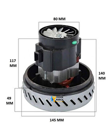Rowenta Uyumlu RU 068 Süpürge Motoru 1400W HT100