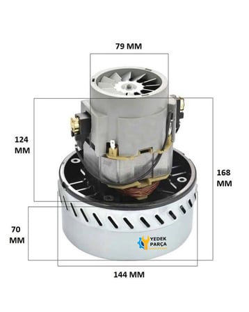 Karcher Uyumlu 2801 Süpürge Motoru 1200W Bakır Sargılı