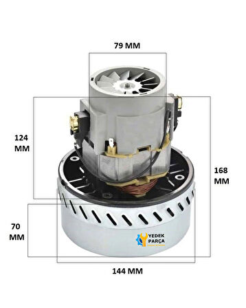Rotowash 3 Motorlu Islak Kuru Süpürge Motoru 1200W Bakır Sargılı