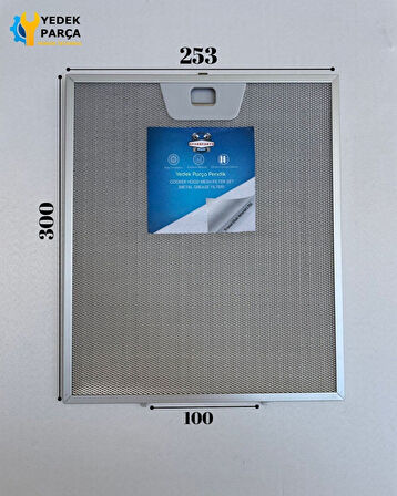 Siemens: LC64PCC50T | 253x300 mm Aspiratör & Davlumbaz Tel Yağ Filtresi | Model: 11013941 - 4055081220 - 9197062495 | 25,3x30 cm
