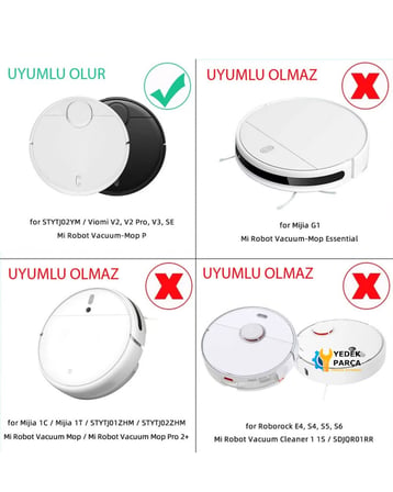 Viomi Uyumlu MijiaV2 STYJ02YM Vacuum Cleaner Robot Süpürge Yenileme Seti