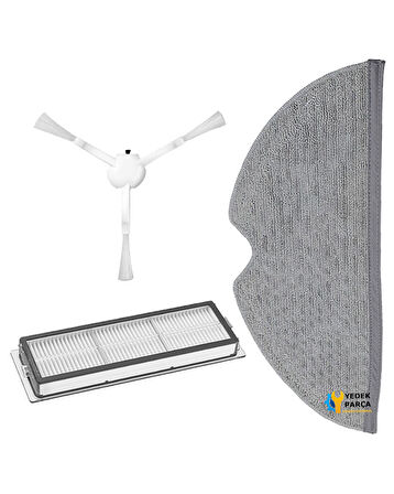 Xiaomi Uyumlu Mi Robot vakum 2 Pro + Robot Süpürge Hepa Filtre Yan Fırça Mop Bez