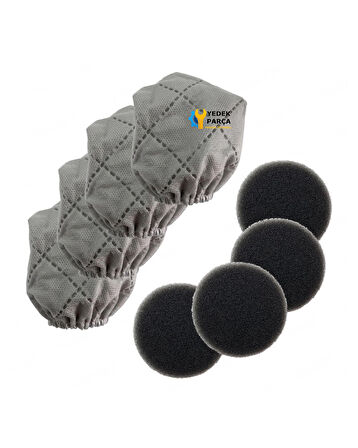 Fakir Uyumlu Darky Comfort Dikey 2 In 1 Dik Süpürge Toz Torbası ve Filtresi 4er Adet