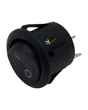 Arçelik Uyumlu Tost Makinesi Açma Kapama Anahtarı - Yuvarlak Işıksız 10A 125V / 6A 250V AC Şalter