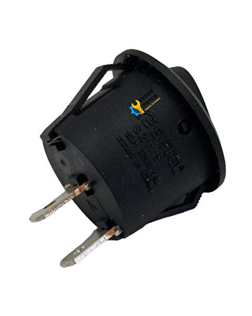 Arçelik Uyumlu Tost Makinesi Açma Kapama Anahtarı - Yuvarlak Işıksız 10A 125V / 6A 250V AC Şalter