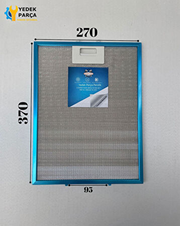 Teka: DB160 | Negra VR01 | 270x370 mm | Aspiratör & Davlumbaz Tel Yağ Filtresi | Model: 81460065 | 27x37 cm