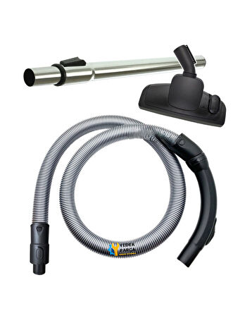 Karaca Uyumlu Toz Torbalı Süpürge Antrasit Dayanıklı Hortumu Başlığı Borusu