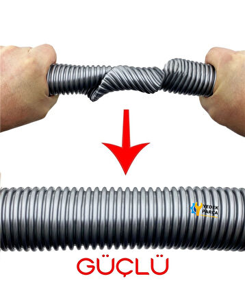 Karaca Uyumlu Toz Torbalı Süpürge Antrasit Dayanıklı Hortumu Başlığı Borusu