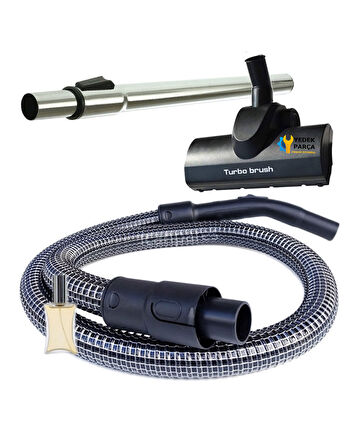 Fakir Uyumlu Veyron Turbo XL Süpürge Çelik Telli Hortum Turbo Emici Boru Hediyeli
