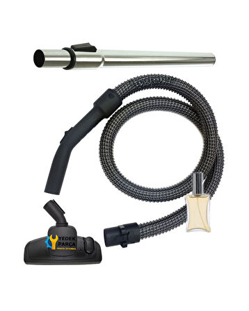 Samsung Uyumlu SC 8800 Elektrikli Süpürge Çelik Telli Hortumu Emici Yer Başlığı Teleskopik Boru Hediyeli