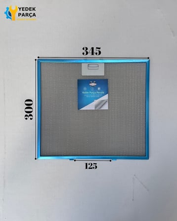 Beko: BDE6060S | YATIK DAVLUMBAZ 60 cm | 345x300 mm | Aspiratör & Davlumbaz Tel Yağ Filtresi | Model: 9197061918 | 34,5x30 cm
