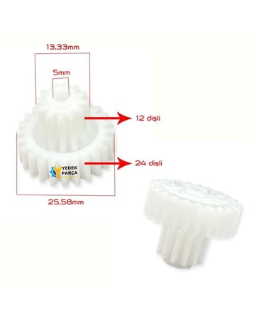 Arçelik Uyumlu K 8138 HB Blender Hazne Kapağı Orta Aktarma Dişlisi (Çift Dişli)