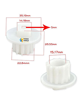 Profilo Uyumlu PI5000 Kıyma Makinası Kavrama Parçası Dişlisi (Ölçülere Dikkat)