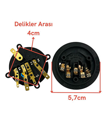 Bir Çok Marka İle Uyumlu Çaycı ve Kettle Termostat ve Konnektör Seti KSD-168-5, 4 Delikli