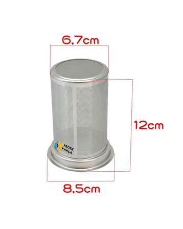 Cam ve Inox Demlik Filtresi , Universal 12 Cm Boy Silindir, Bir Çok Marka İle Uyumlu