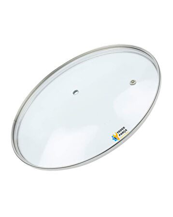 Tencere Sahan Tava Cam Kapağı Kapak 18 cm Pembe Tutma Tepesi