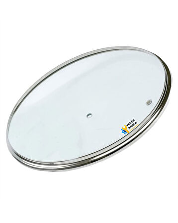 Tencere Sahan Tava Cam Kapağı Kapak 18 cm Pembe Tutma Tepesi