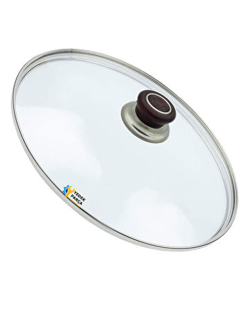 Tencere Sahan Tava Cam Kapağı Kapak 40 cm Vişne Çürüğü Tutma Tepesi