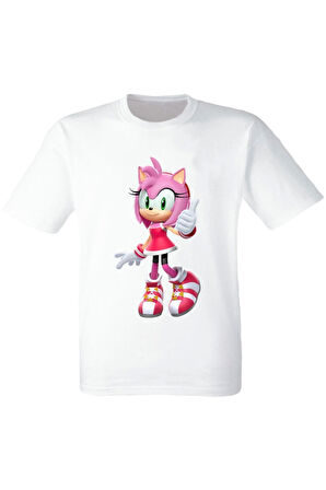 Amy Sonic Baskılı Çocuk Tişörtü