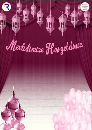 Özel Üretim MEVLİDİMİZE HOŞGELDİNİZ PEMBE KALİGRAFİ BANNER Bebek Partisi Özel Gün Duvar Süsü