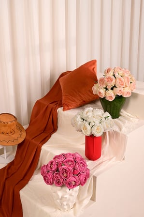 Somon Yapay Lüx Şakayık Çiçeği Buketi 6 Dallı Premium Canlı Islak Dokulu 30 cm
