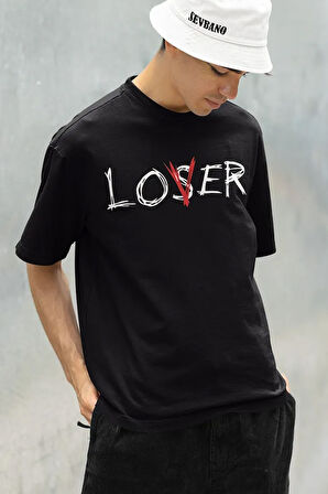 Loser Yazılı Unisex Oversize Tişört