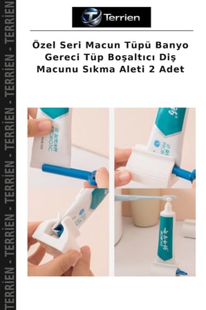 Özel Seri Macun Tüpü Banyo Gereci Tüp Boşaltıcı Diş Macunu Sıkma Aleti 2 Adet