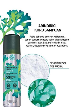 YVES ROCHER Arındırıcı (PURE DETOX) Kuru Şampuan - Tuzsuz & Vegan-150 ml