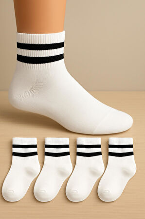 4 Çift Burun Dikişsiz Çemberli Tenis Çocuk Soket