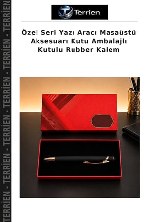 Özel Seri Yazı Aracı Masaüstü Aksesuarı Kutu Ambalajlı Kutulu Rubber Kalem