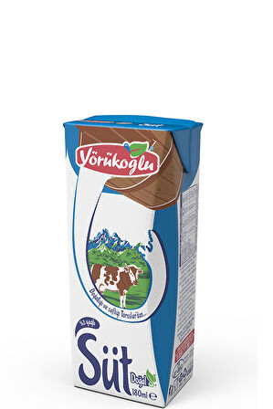 Yörükoğlu Yağlı Süt 180 Ml X 24 Adet