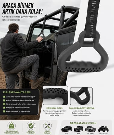 Çok Amaçlı Ergonomik Destek Tutamağı Siyah 1 Adet – AL5877