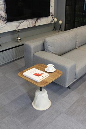 Venedik Yan Sehpa Ceviz Mdf - Yan Sehpa