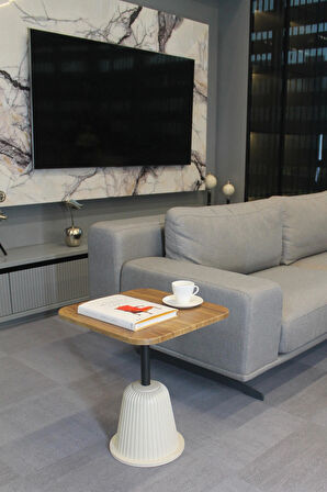 Venedik Yan Sehpa Ceviz Mdf - Yan Sehpa