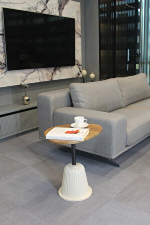 Torino Yan Sehpa Ceviz Mdf - Yan Sehpa